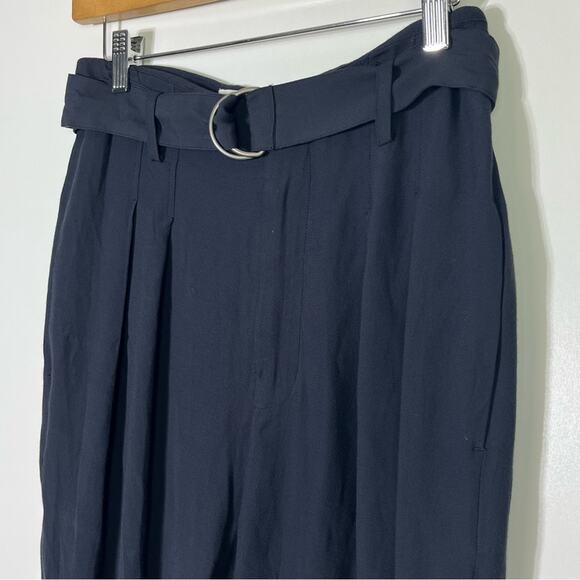 Joie Ianna Black Belted Pleated Pants in Caviar Size 6 NWT - Picture 4 of 8
